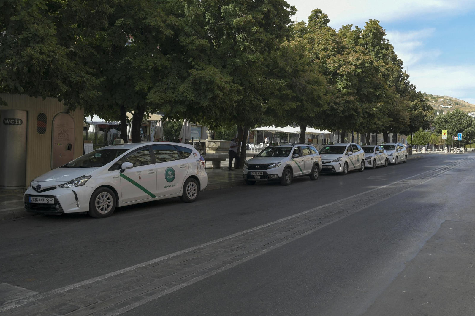 Parada de taxi en Plaza Nueva.