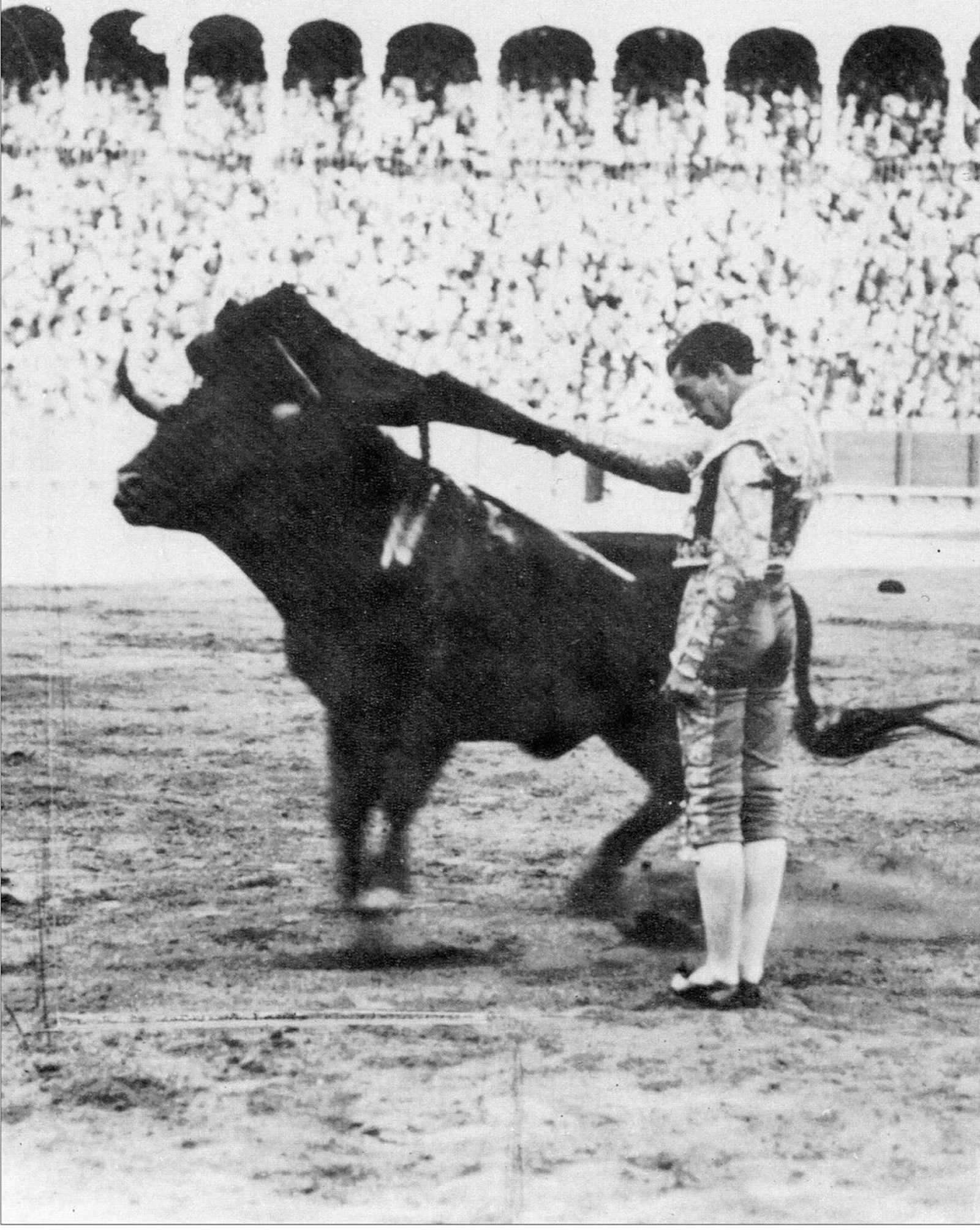 Impresionante pase de pecho del 'Monstruo' cordobés en la plaza de la Maestranza.
