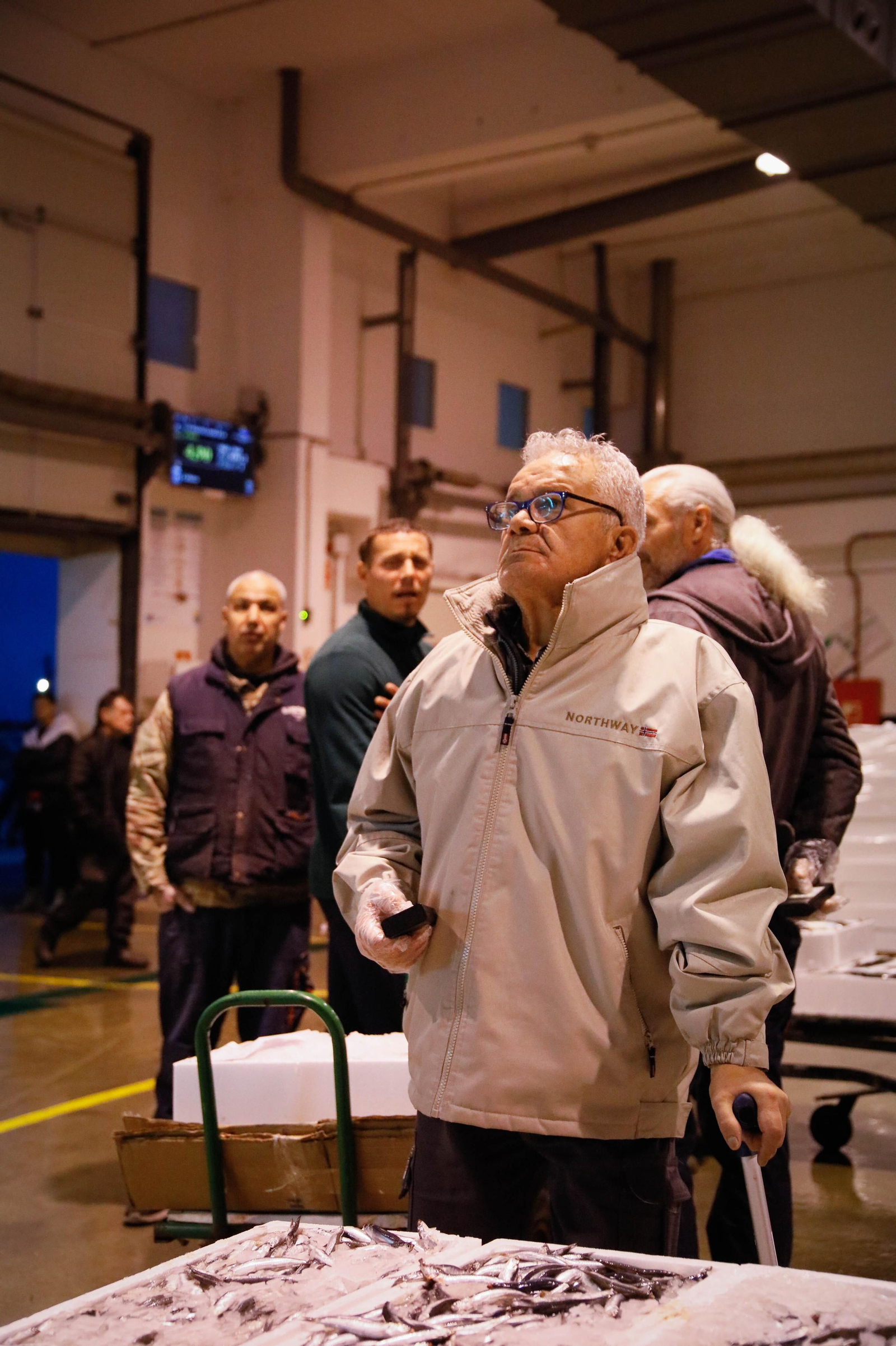 Te contamos en imágenes como ha sido la descarga de las traiñas en la lonja de Almería