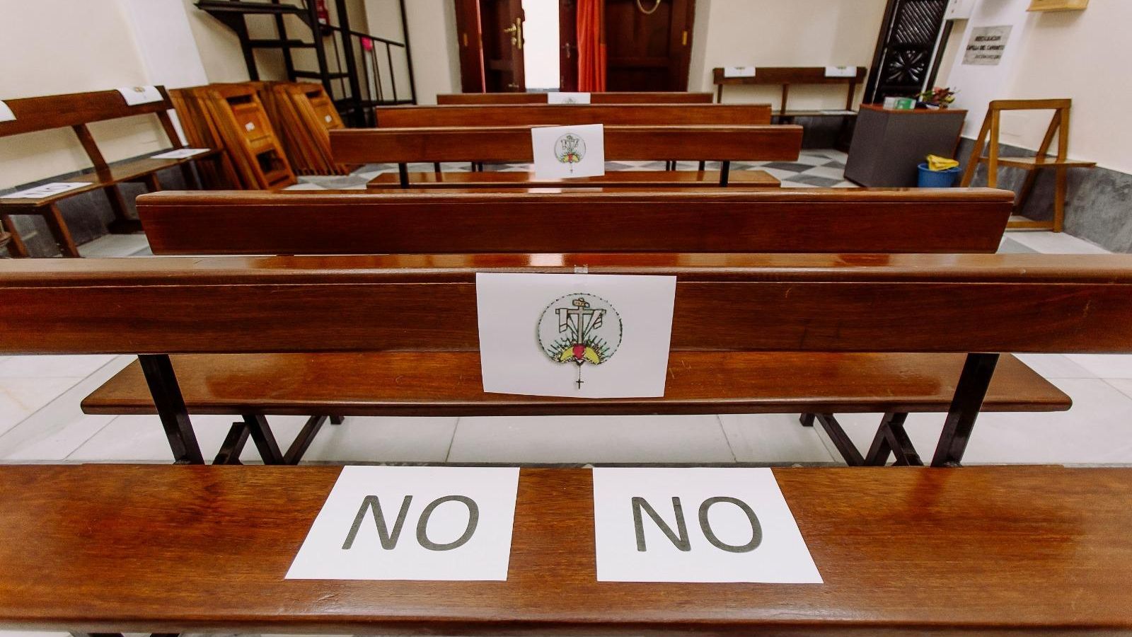 Interior de la capilla del Caminito, preparada para la Fase 1