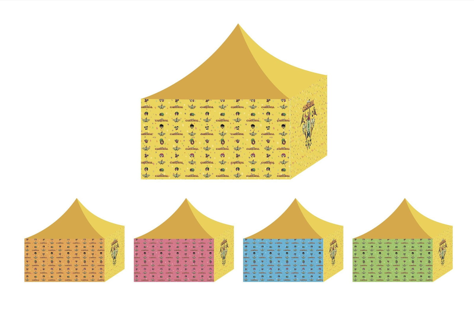 Diseño para la carpas de las peñas en la Plaza del Carnaval de San Fernando 2025