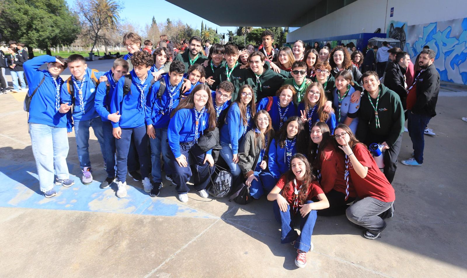 Imágenes de la reunión de scauts de la provincia en el Palacio de Deportes de Jerez