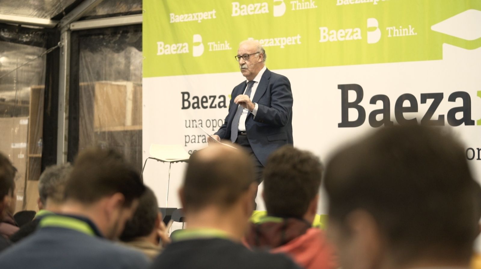Vicente del Bosque, durante la clausura de las jornadas.