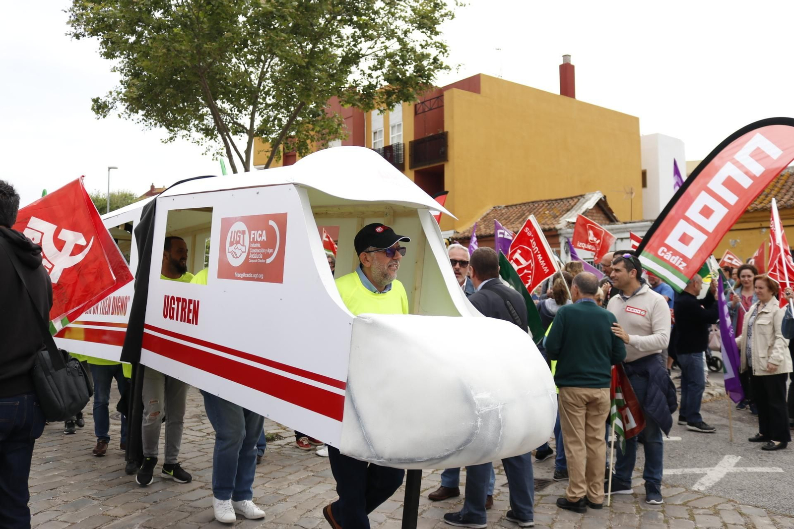 La manifestación por el Día del Trabajador en La Línea