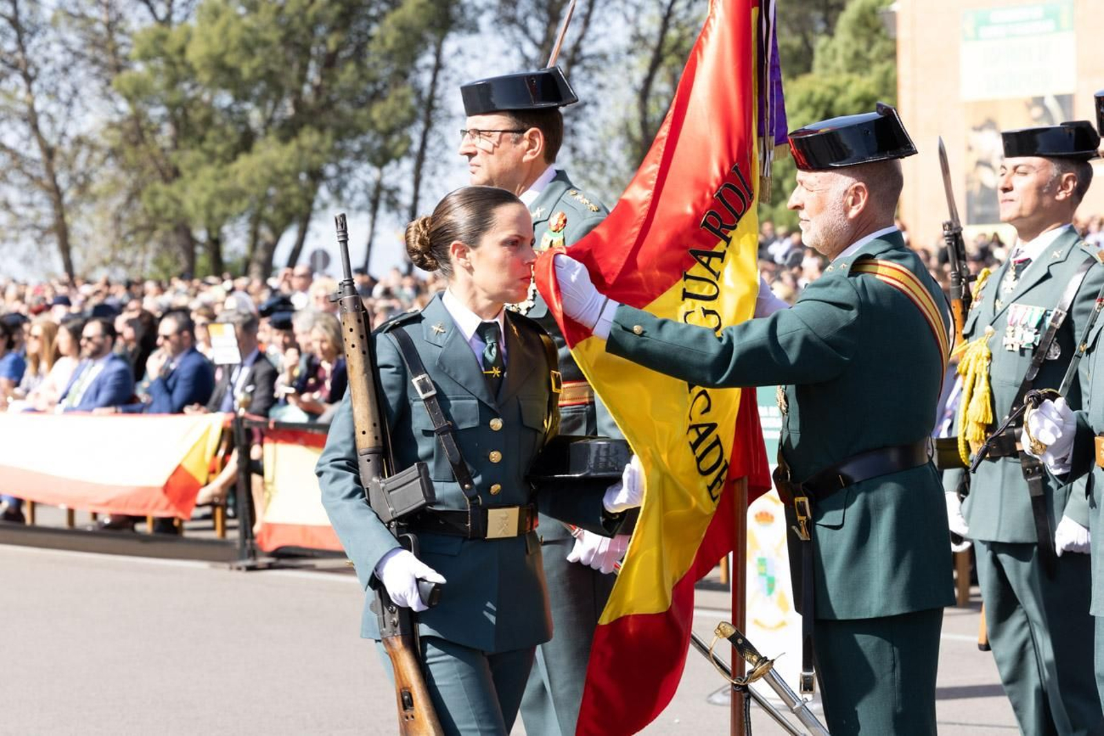 Acto de jura de bandera de la 130ª promoción de guardias civiles de la Academia de Baeza