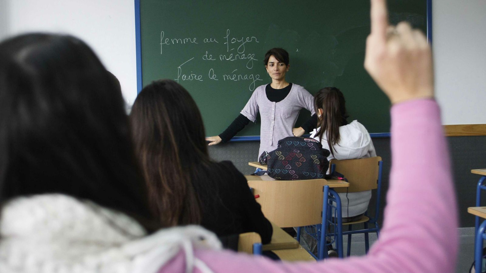 Clase de Francés en un instituto.