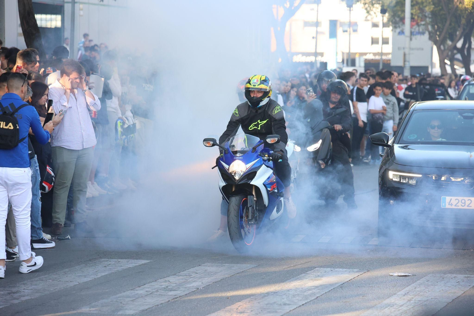 Ambiente motero en Jerez el jueves del Gran Premio de MotoGP