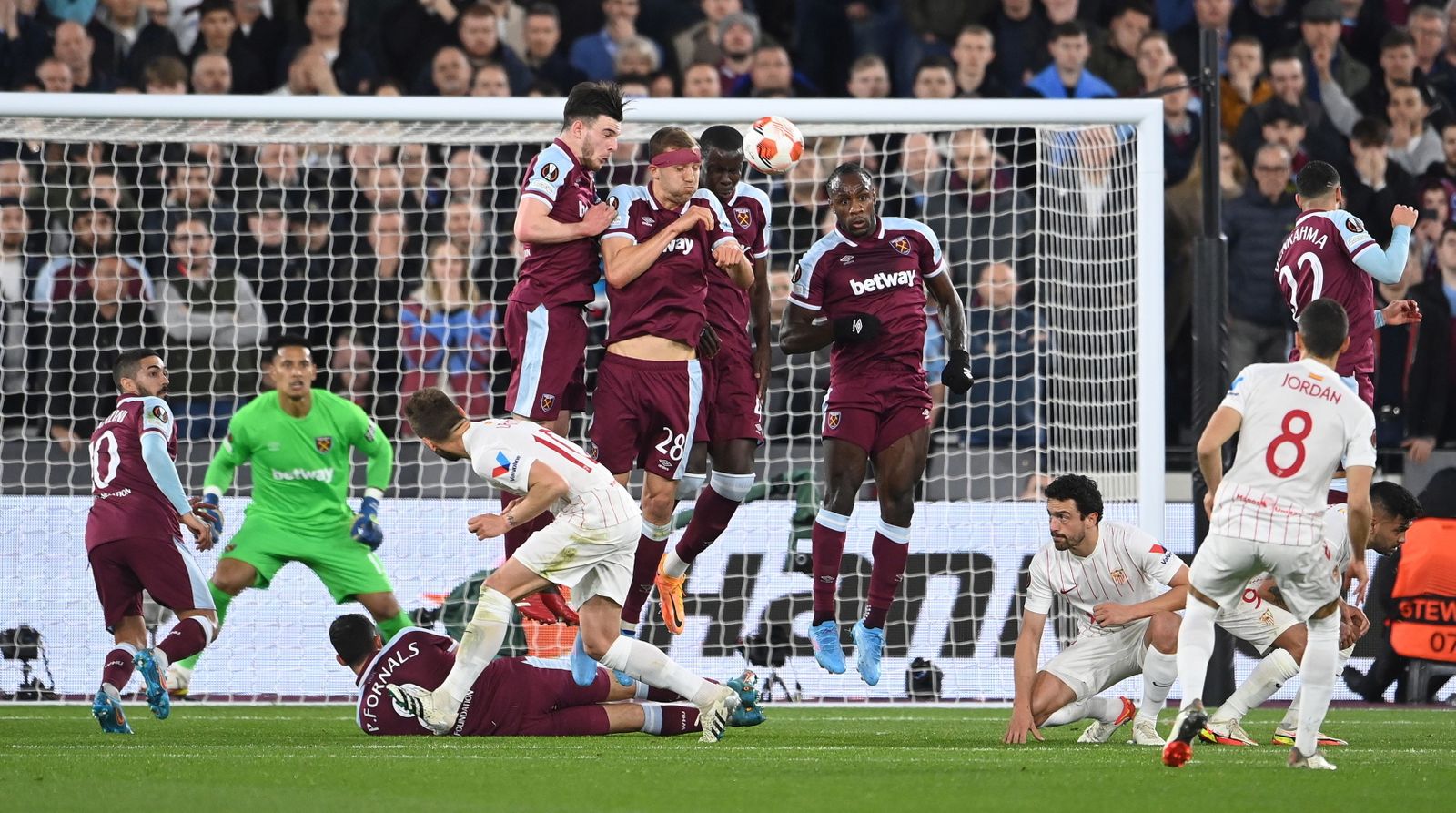 Las imágenes del West Ham - Sevilla