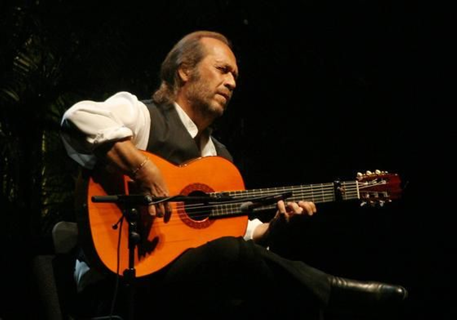 Durante su actuación en la XIII Bienal de Flamenco de Sevilla, en 2004. / José Ángel García
