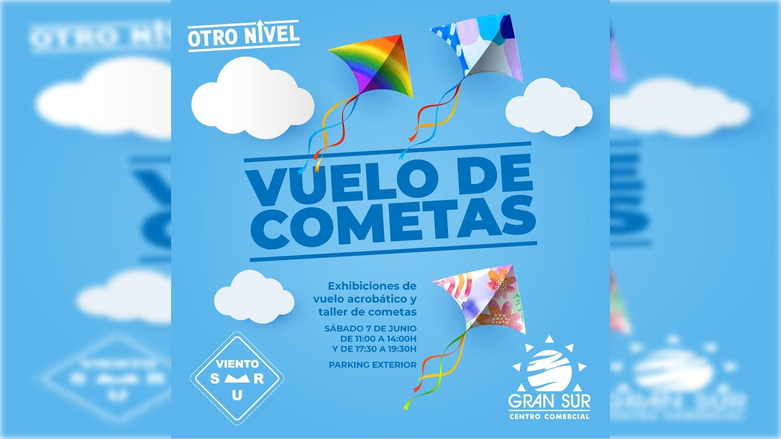 'Gran Sur' invita a sus pequeños visitantes a una experiencia de altos vueltos con cometas.