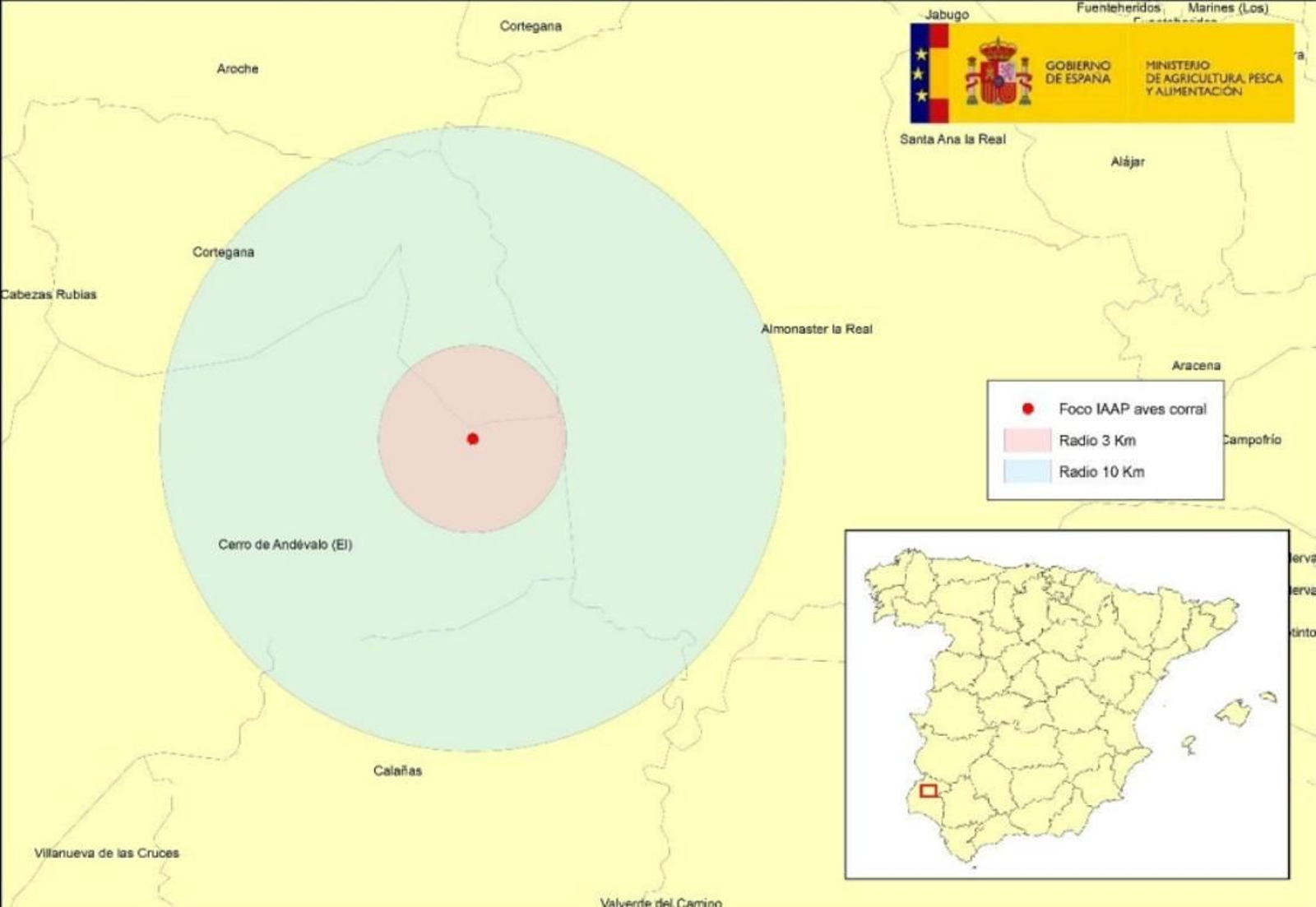 Brote de gripe aviar en Huelva