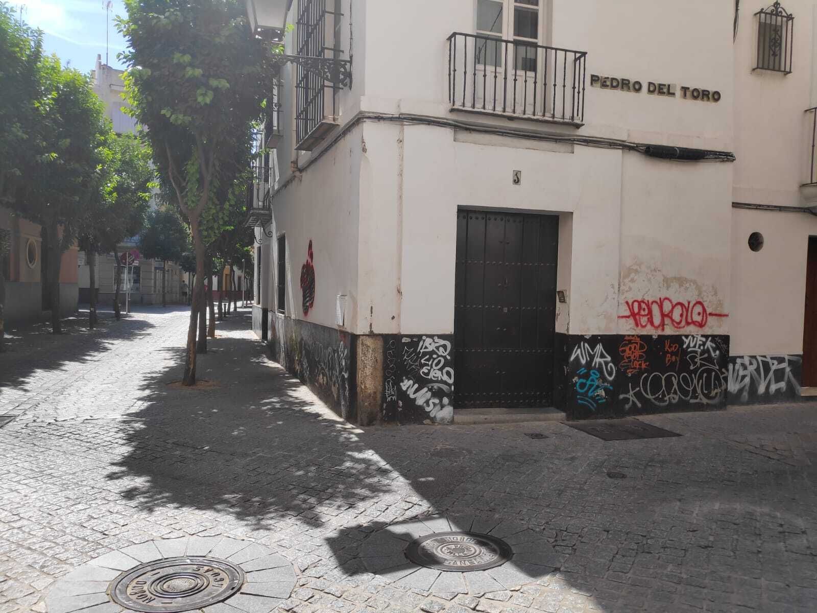 El PP denuncia la "degradación de un casco histórico, inundado de pintadas"