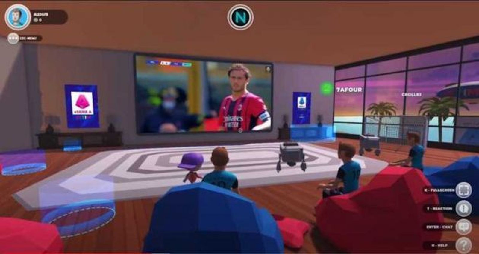 La Serie A, la primera liga de fútbol que transmite en el metaverso