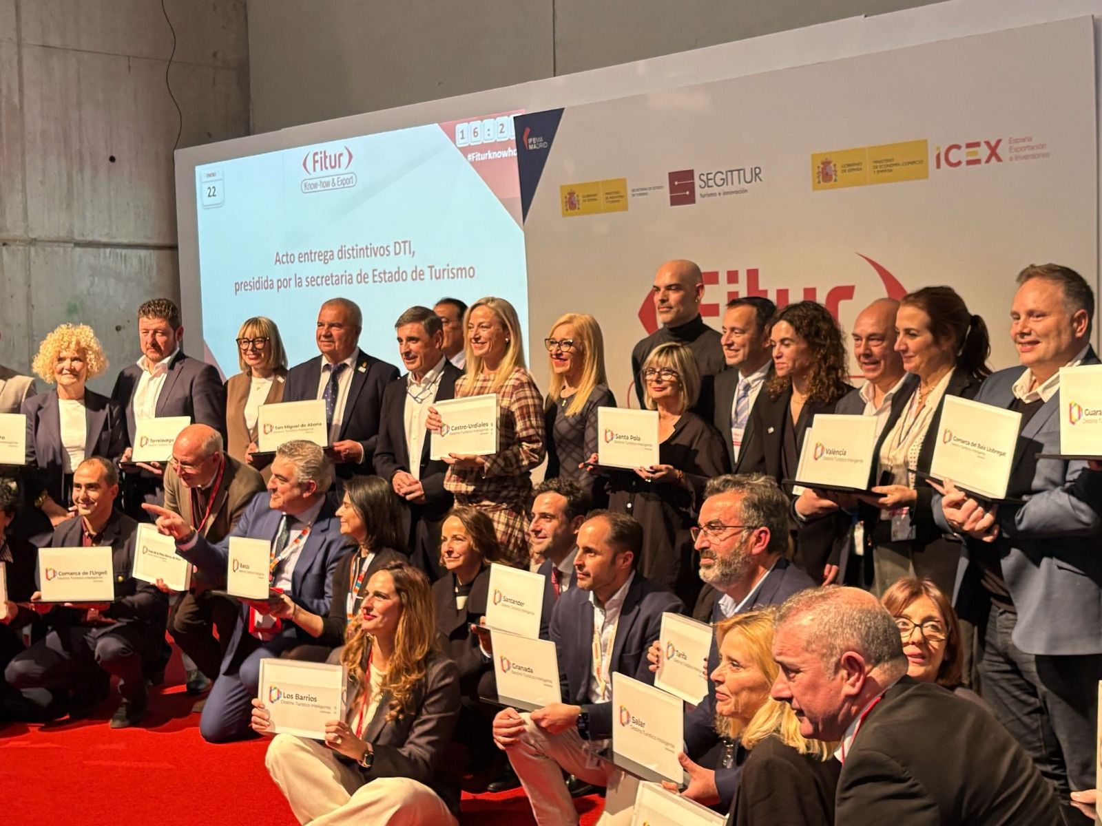 La entrega de los certificados, en Fitur.