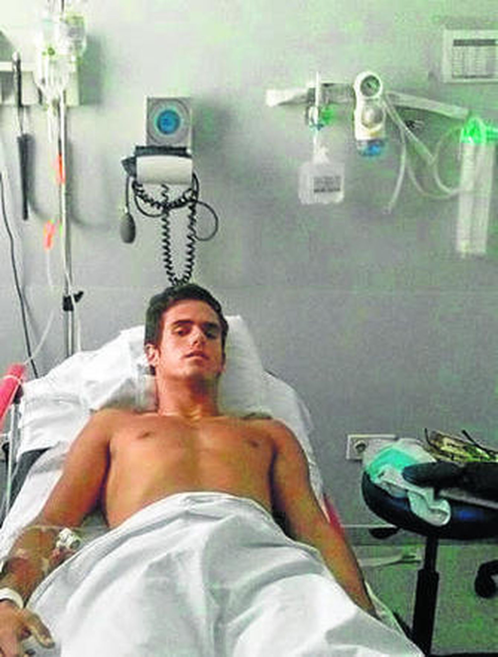 Heredia, ayer en el hospital.