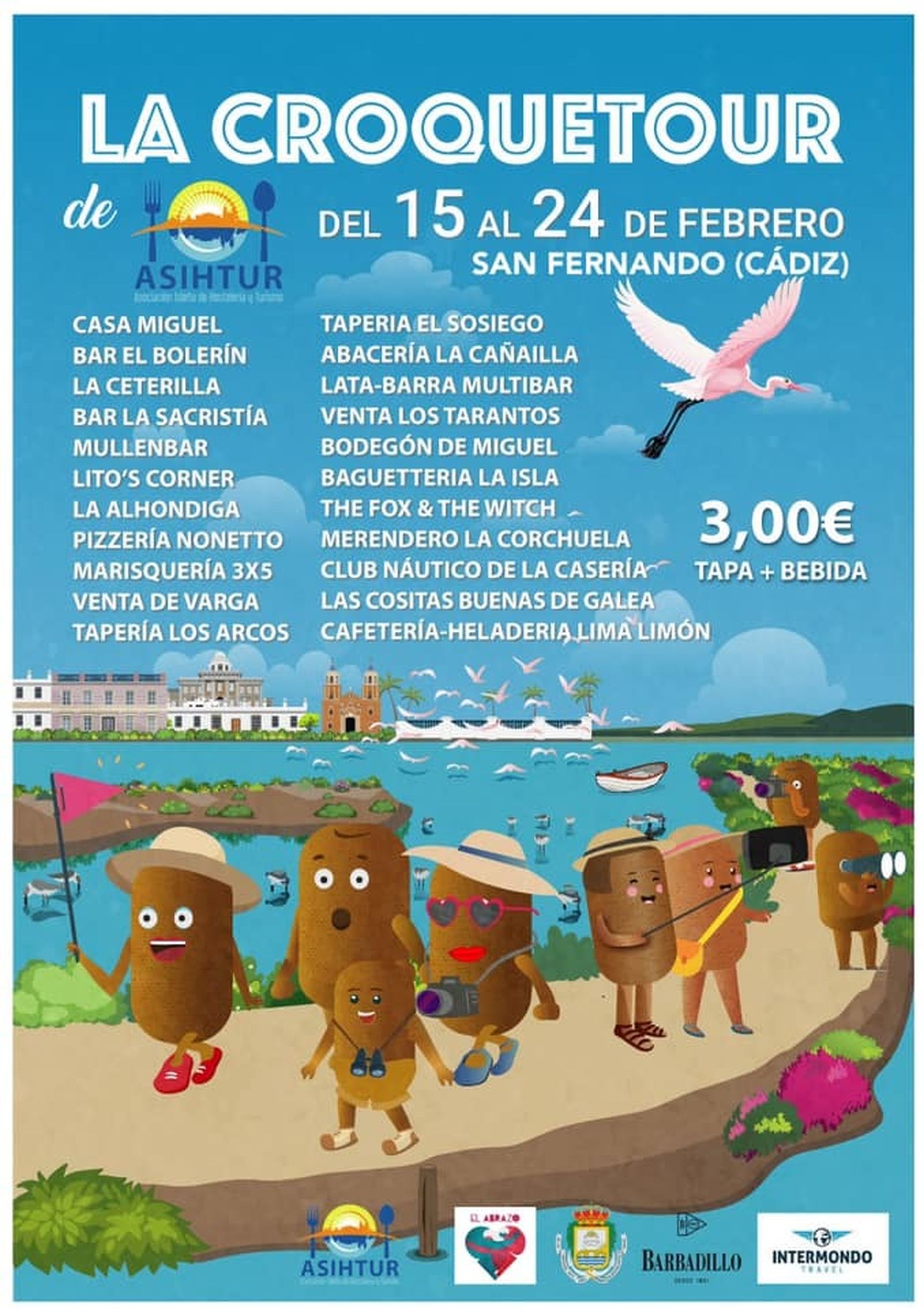 Cartel editado por la Asociación de Hosteleros de San Fernando para La Croquetour.