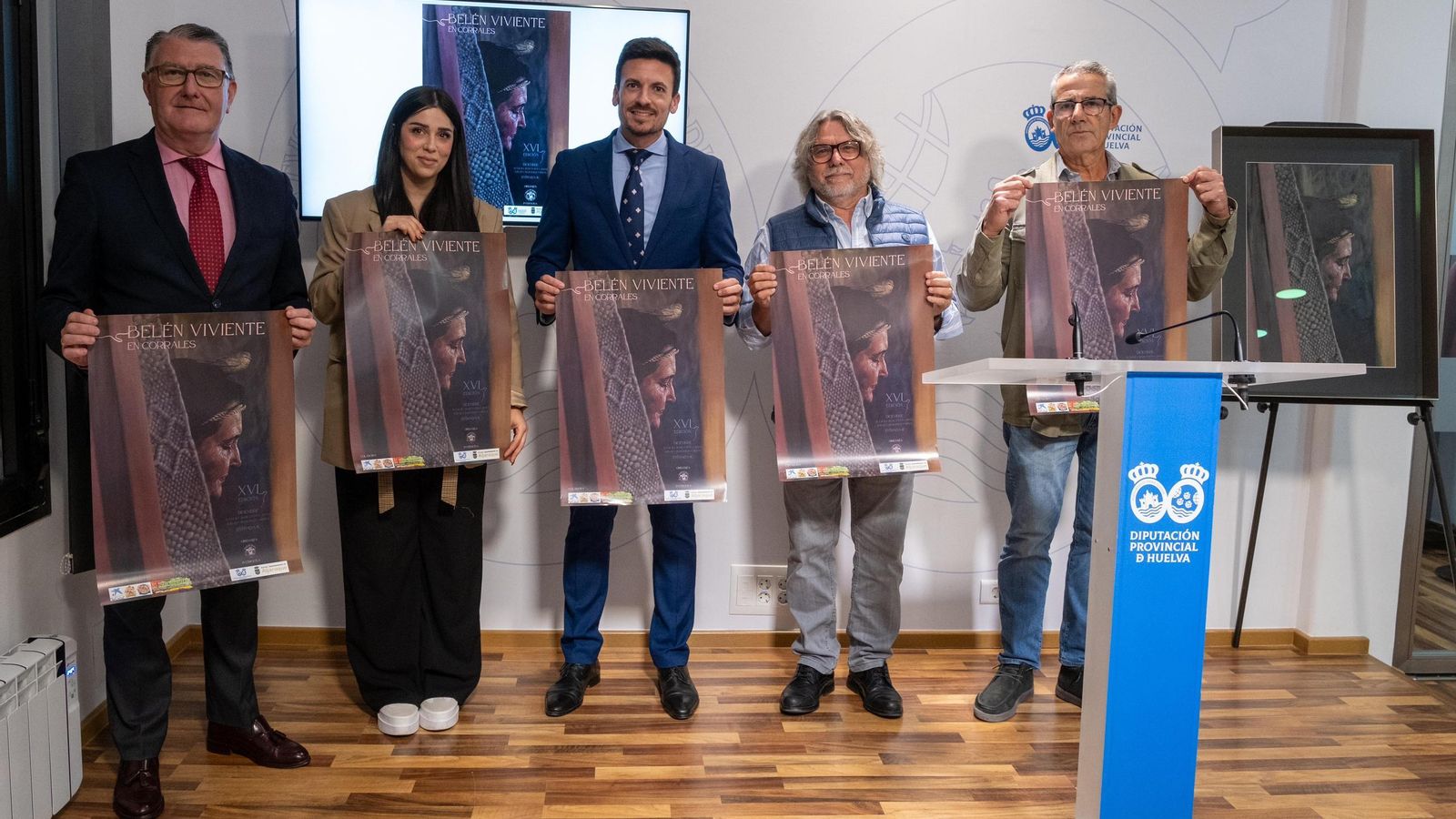 Presentación de la nueva edición del Belén Viviente de Corrales en la Diputación de Huelva. Presentación de la nueva edición del Belén Viviente de Corrales en la Diputación de Huelva.