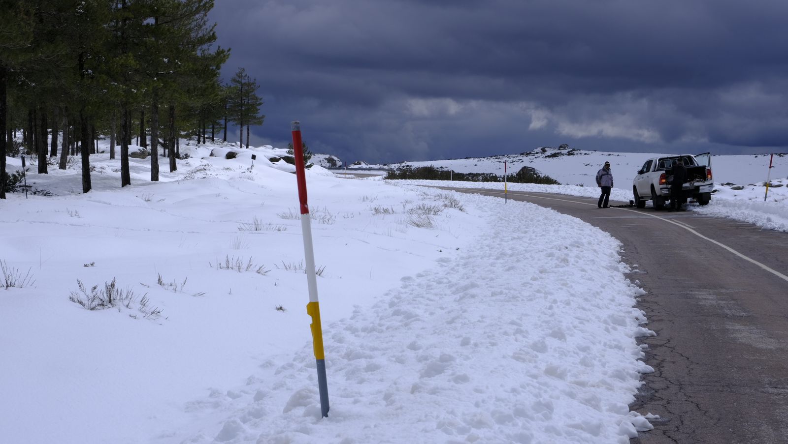 Imágenes del temporal de nieve en la provincia de Almería.
