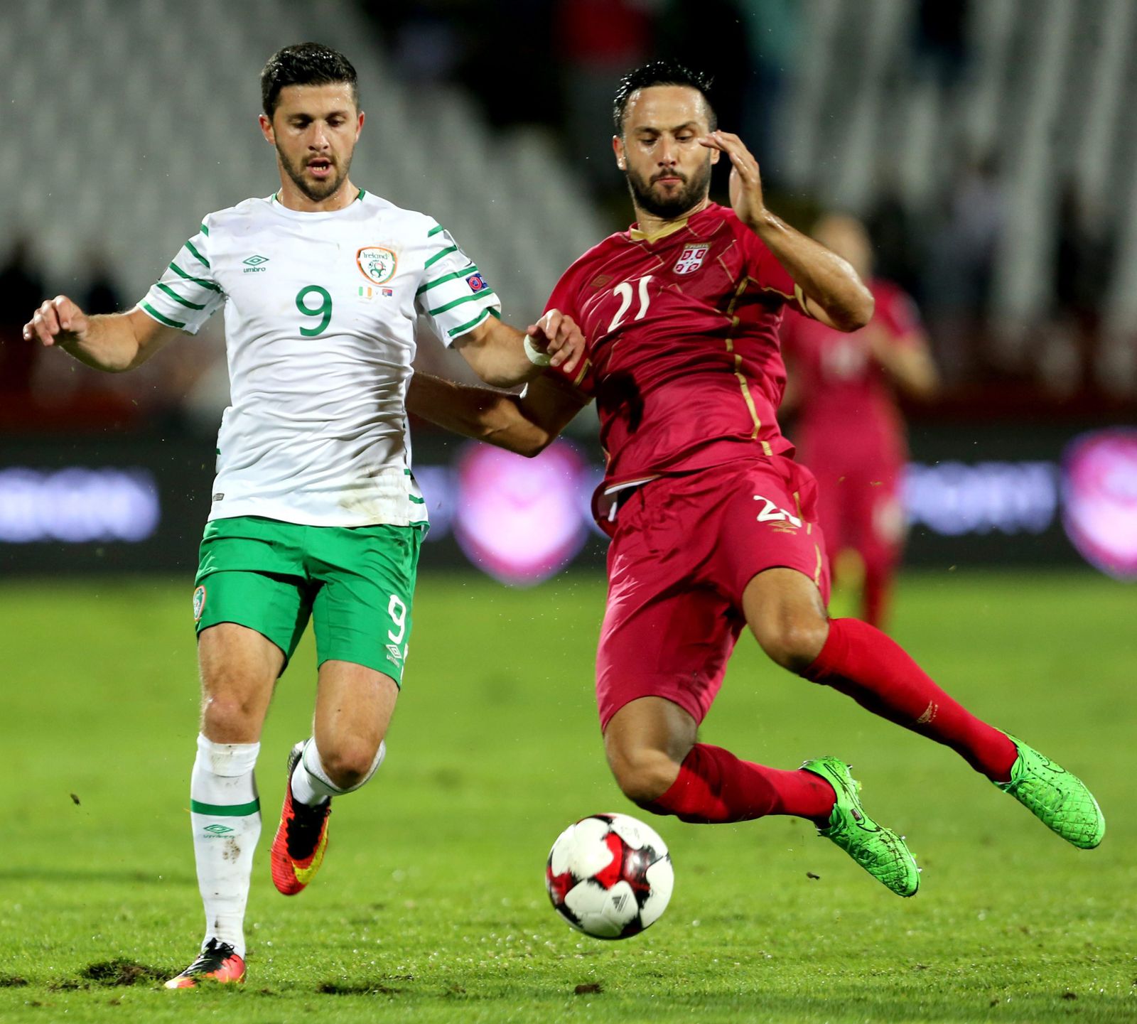 Vukovic, en un partido de Serbia ante Irlanda