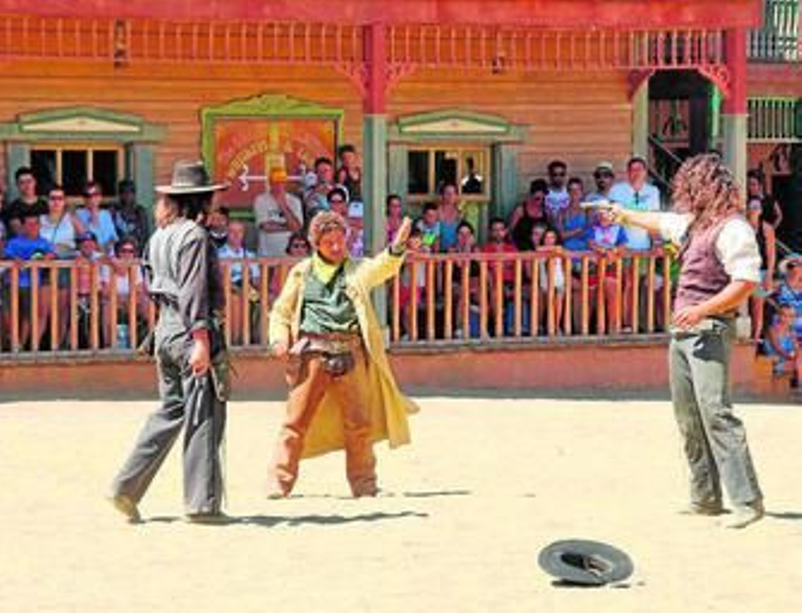 Escena realizada por especialistas en la que se recrea un duelo.