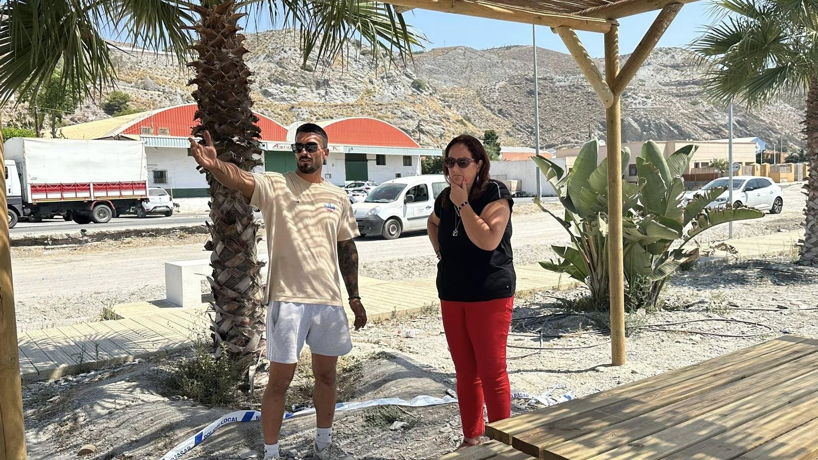 La alcaldesa de Albuñol visita una de las actuaciones en El Pozuelo