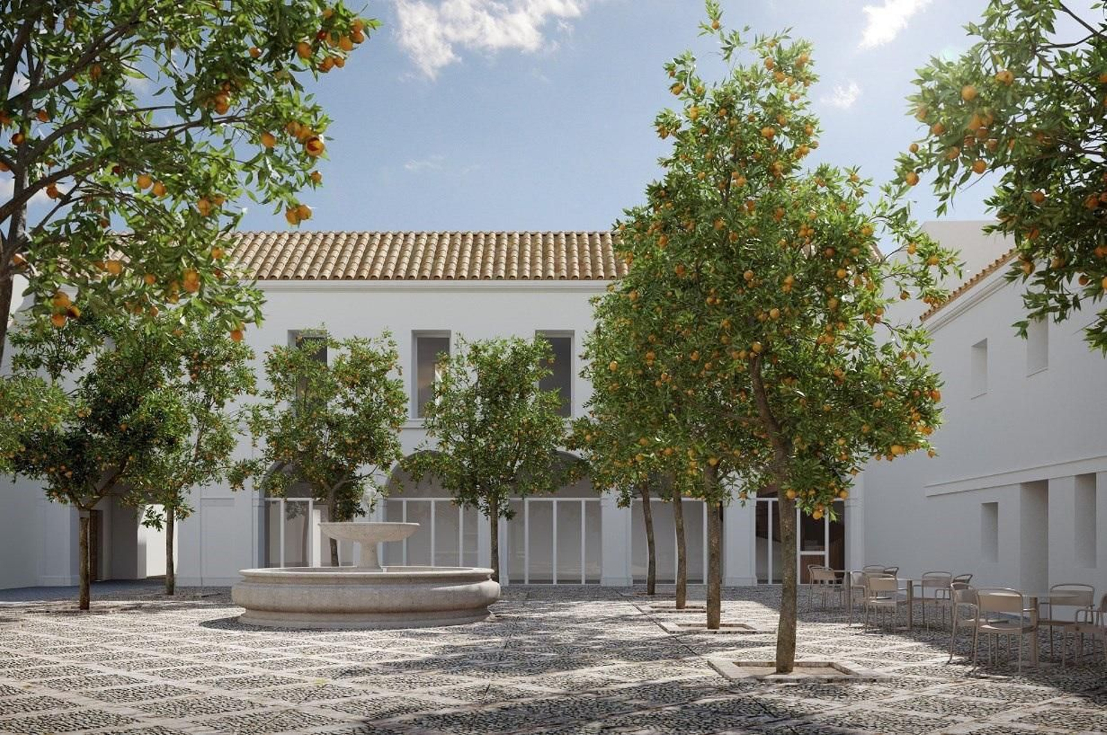 Recreación del compás tras su rehabilitación-