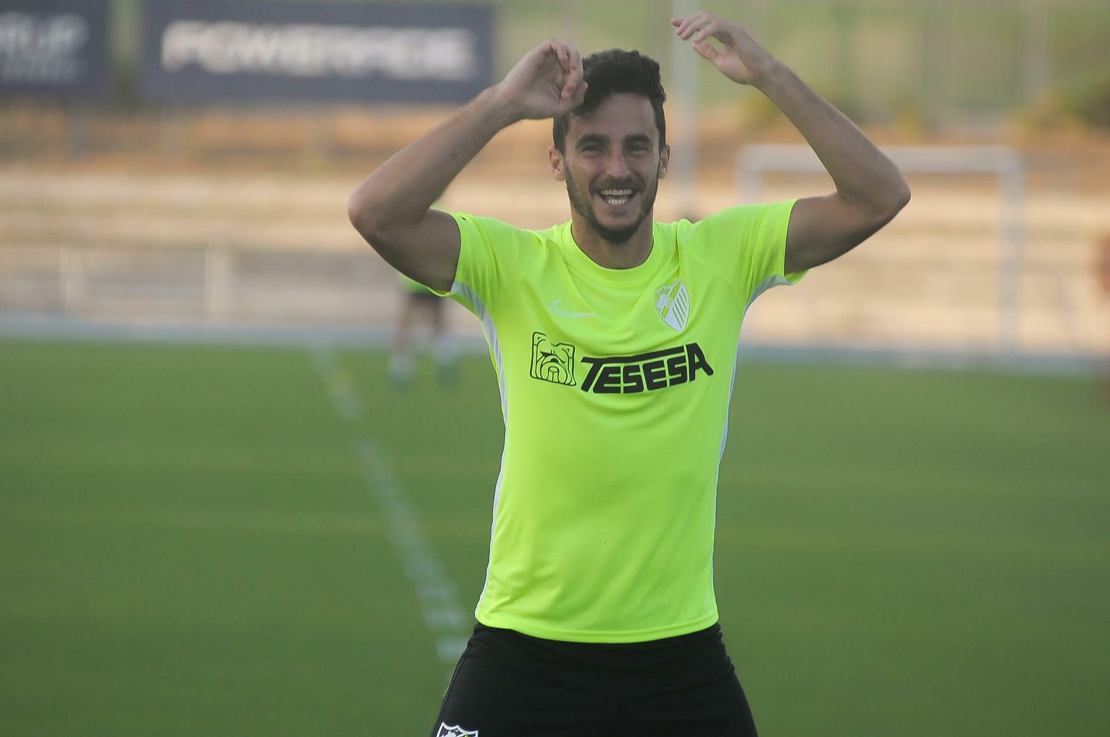 Las fotos del entrenamiento del Málaga CF tras la tormenta