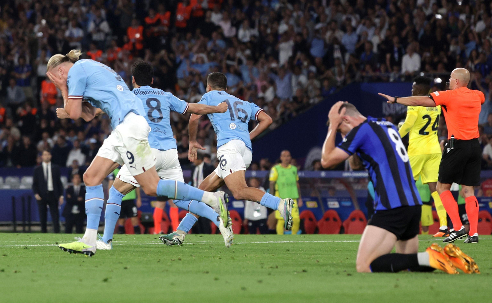 Las imágenes de la fina de la Champions entre el Manchester City y el Inter de Milán