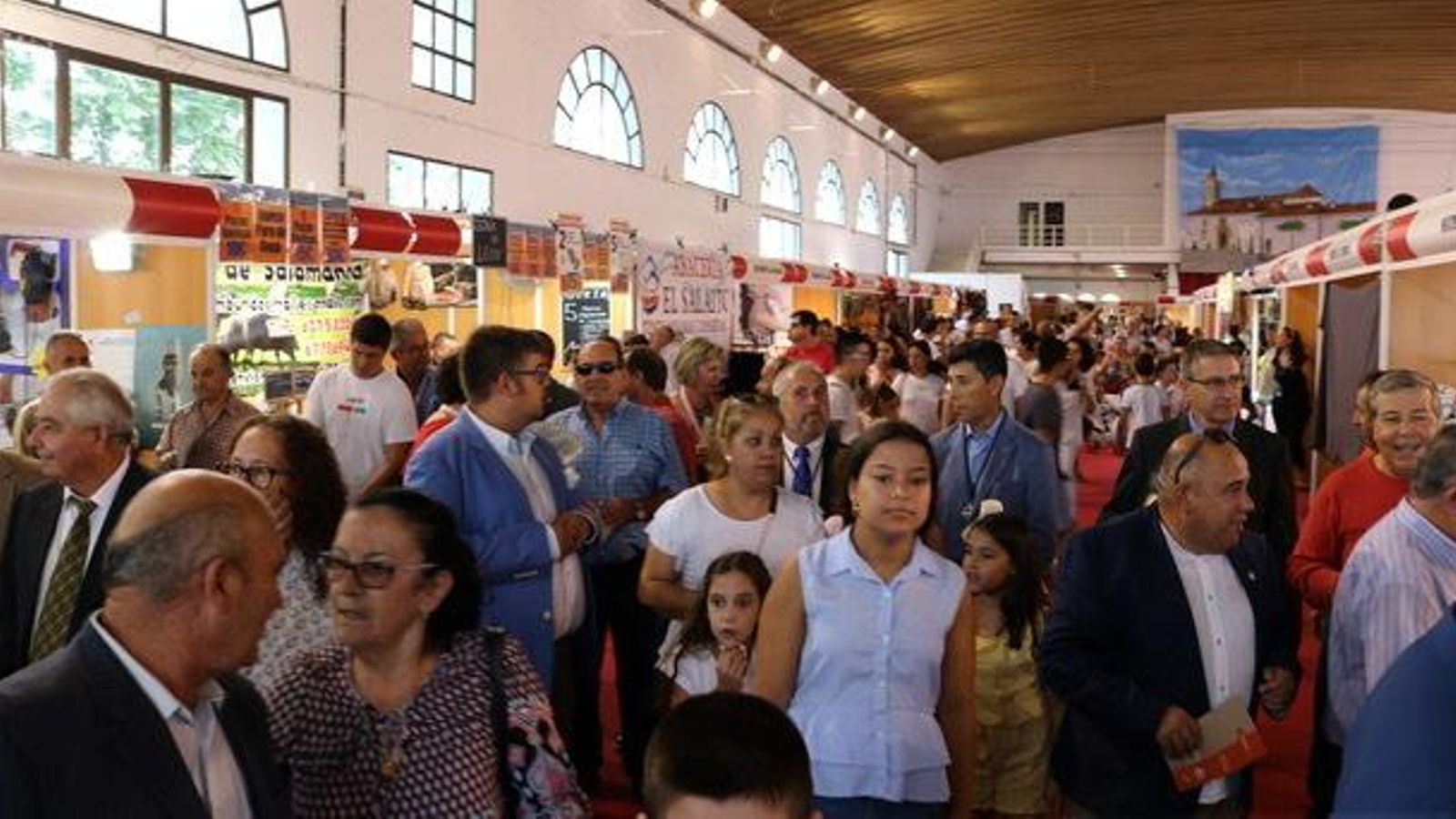Ambiente en el pabellón.