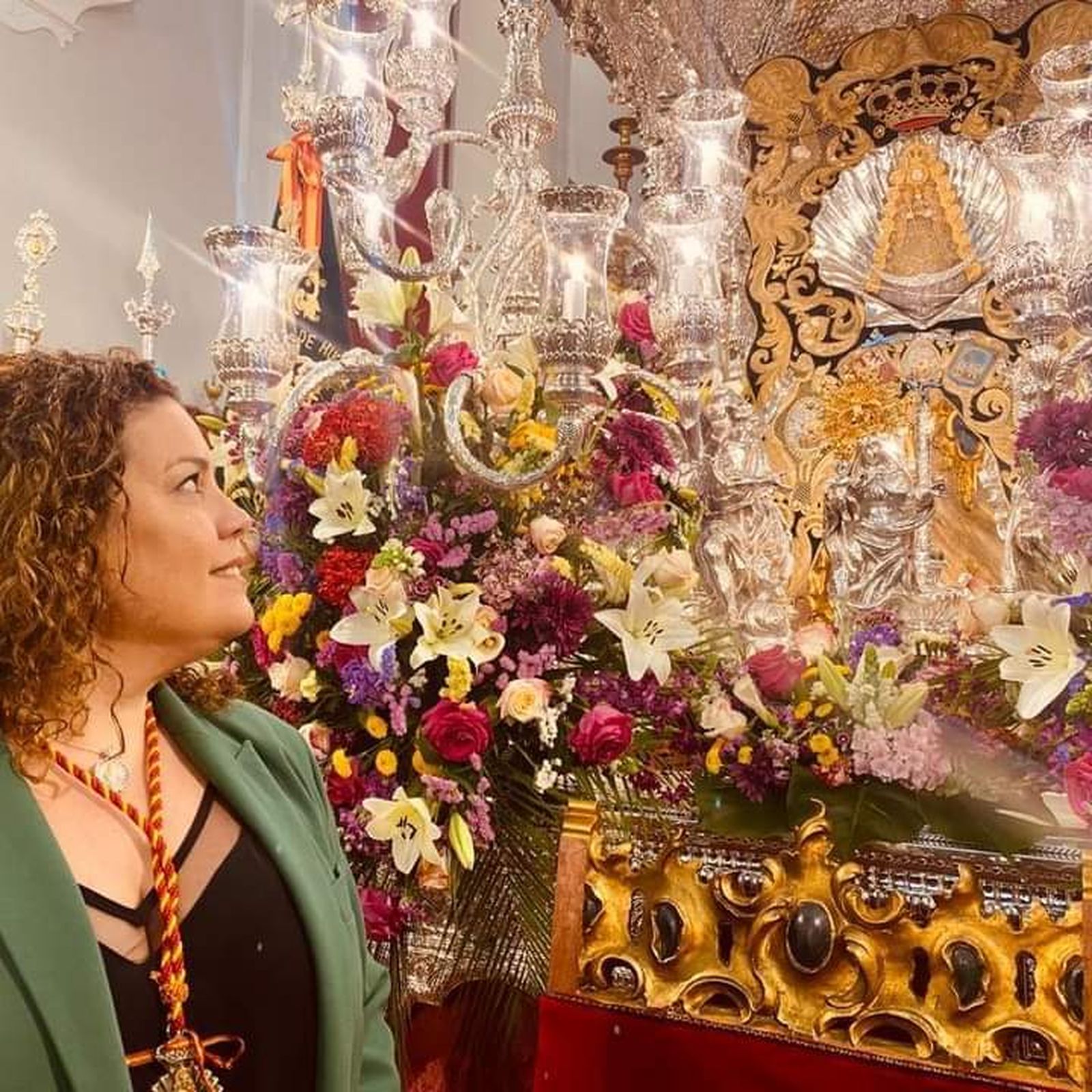 Cristina Serrat, hermana mayor de Emigrantes para la Romería del Rocío 2023.