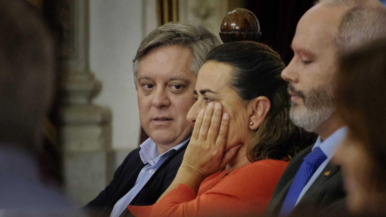 Concejales de la bancada socialista, en el Pleno de este último jueves de octubre. Concejales de la bancada socialista, en el Pleno de este último jueves de octubre.