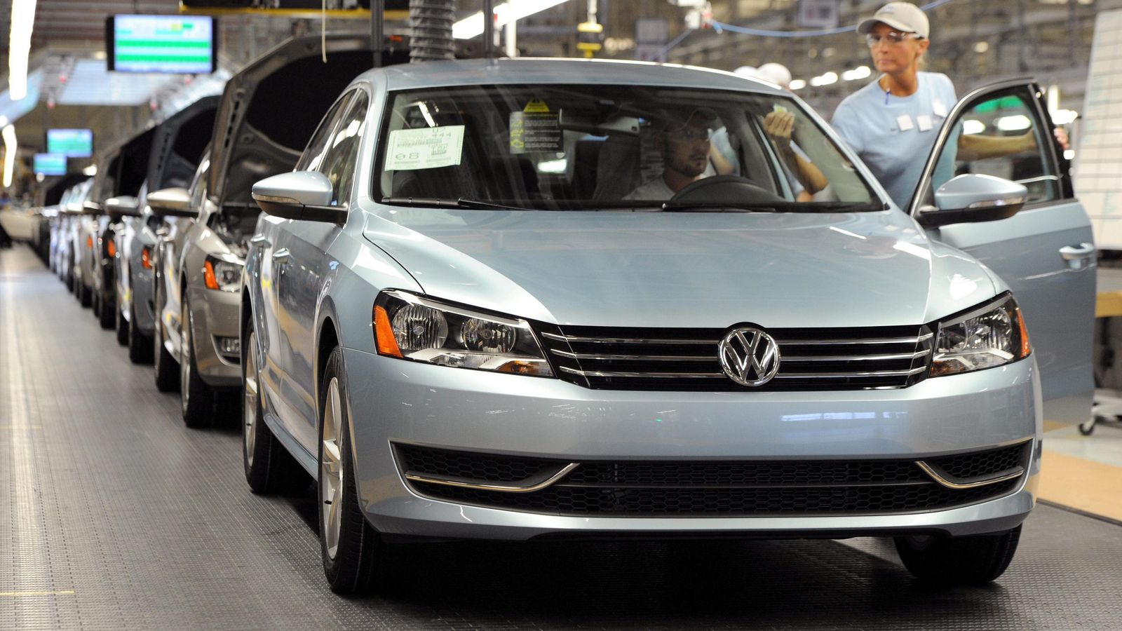 Línea de montaje de Wolkswagen en EEUU.