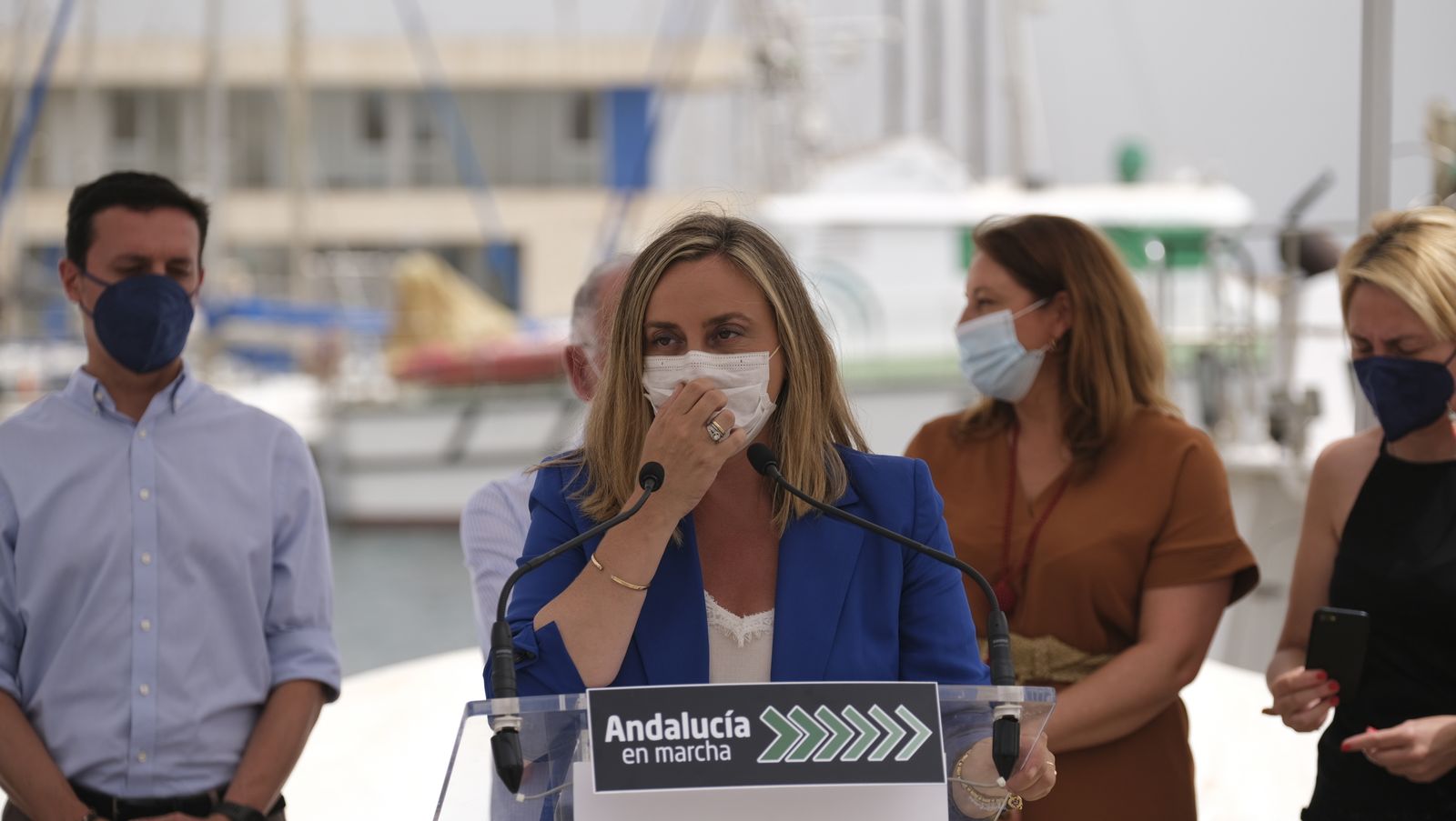 Primera piedra de la nueva lonja del Puerto Pesquero de Roquetas de Mar