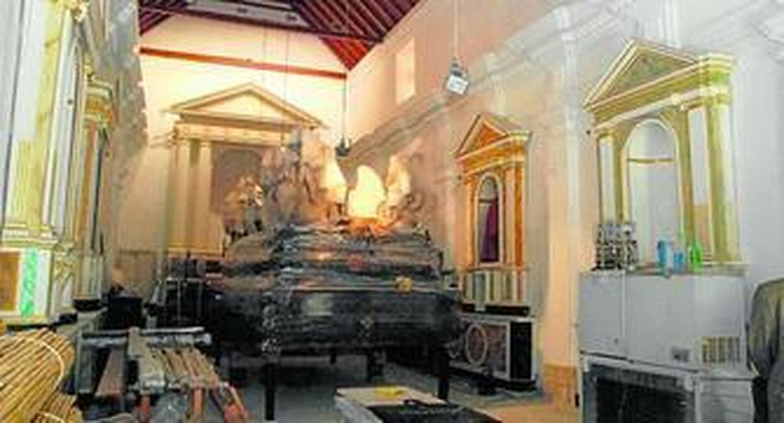 Interior de la capilla de la Vera Cruz, en una imagen de 2013.