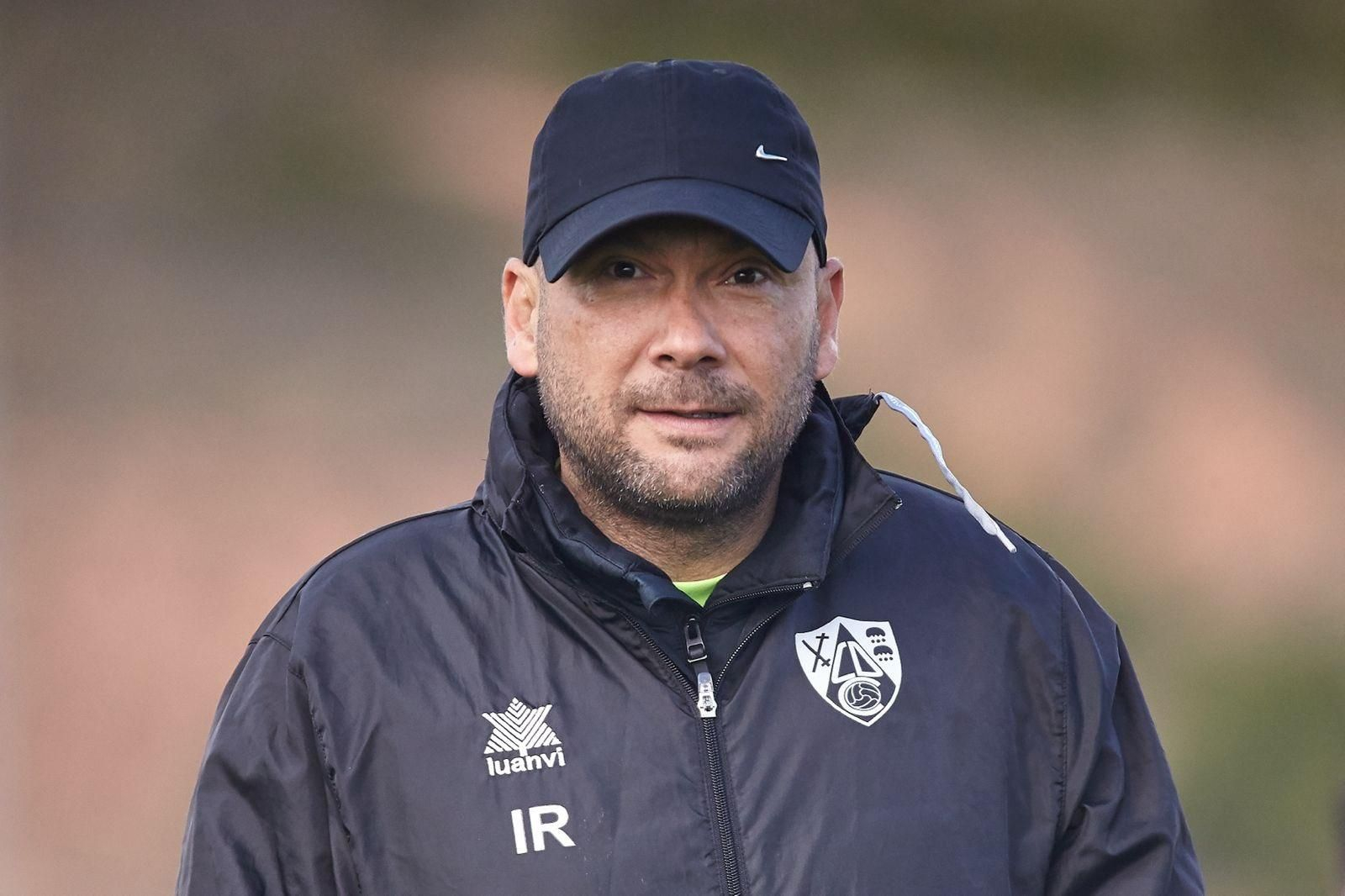 Iván Ruiz, en su etapa en el banquillo del CD Calahorra.