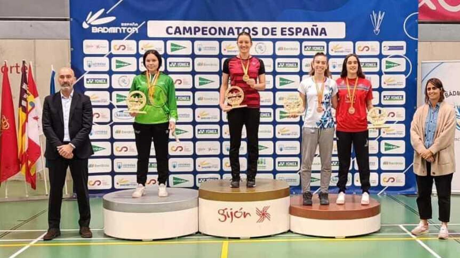 Podio del Campeonato de España sub-23 con la almeriense Cristina Teruel subida al segundo cajón.