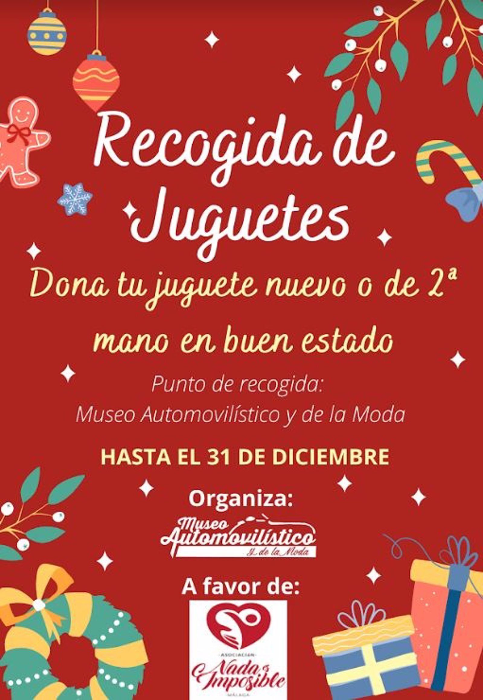 El Museo Automovilístico de Málaga organiza una recogida de juguetes a favor del colectivo Nada Es Imposible