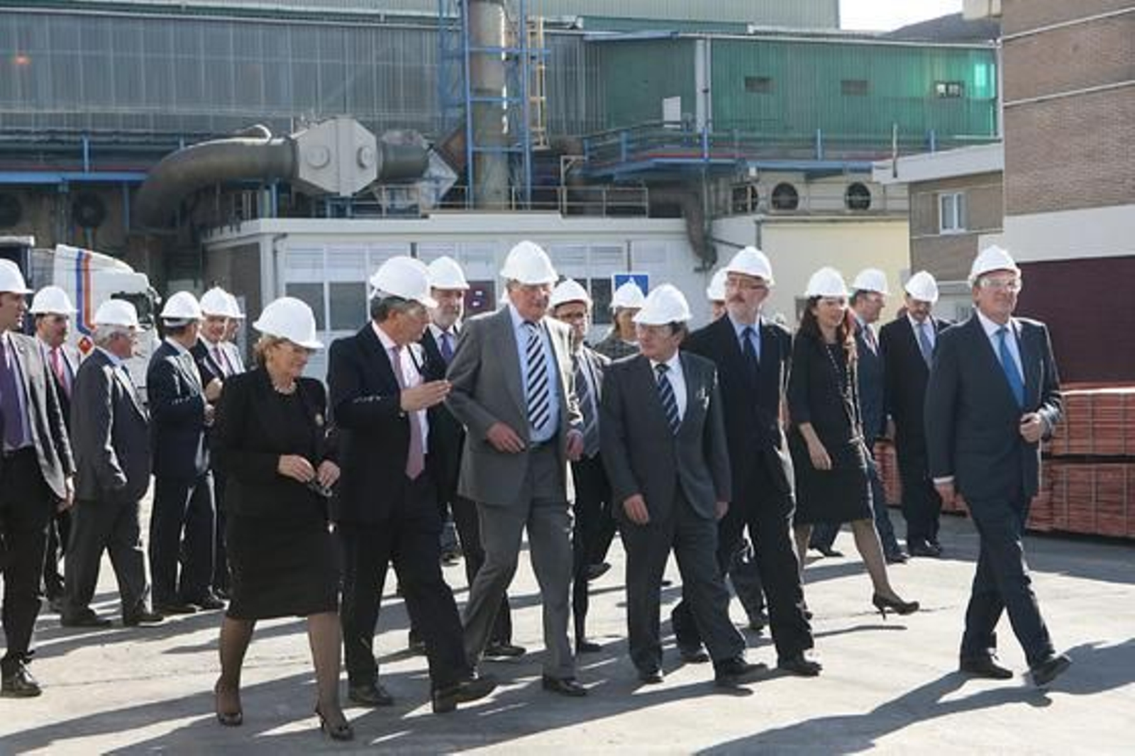 EL Rey conmemora el 40 aniversario de la metalúrgica Atlantic Copper. / Espínola