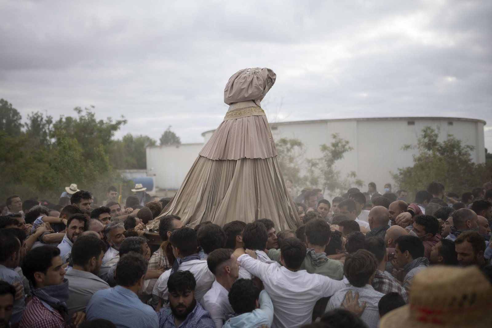 Imágenes del traslado de la Virgen del Rocío de Almonte hasta El Chaparral