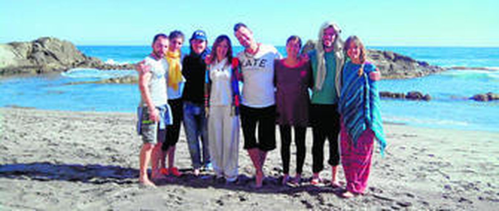 Algunos de los asistentes del Encuentro Yoga y Naturaleza celebrado este fin de semana en San José y su entorno.