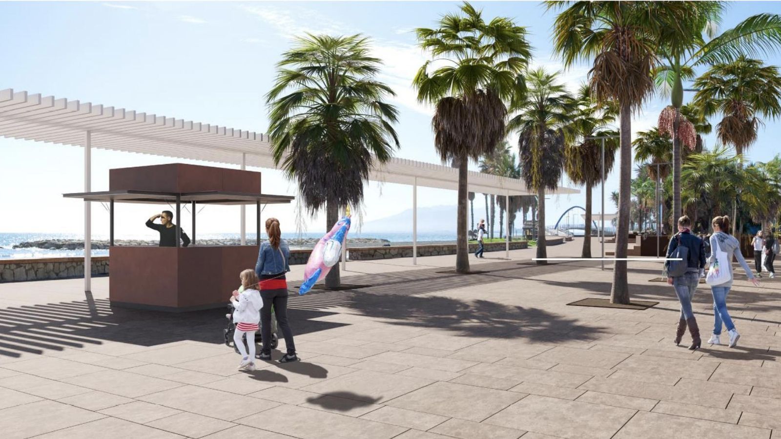 Paseo marítimo de El Palo. Paseo marítimo de El Palo.
