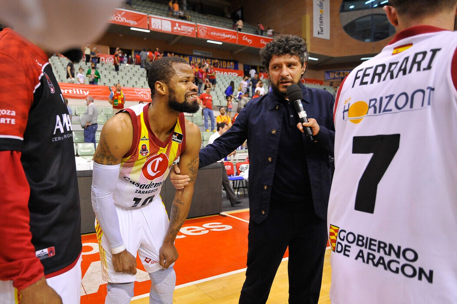Omar Cook, al acabar el partido en Murcia.