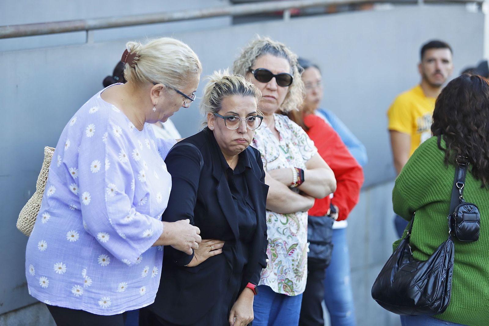 Llegada a los juzgados del detenido por el atropello mortal en Gibraleón