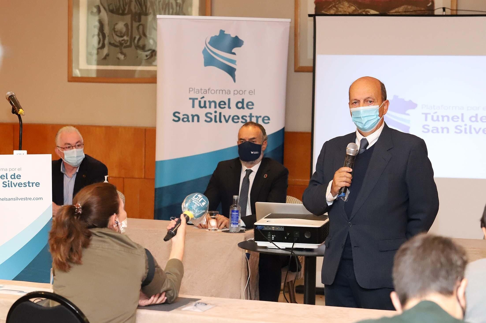 Acto reivindicativo del desdoble a cargo de la Plataforma por el Túnel de San Silvestre la semana pasada.