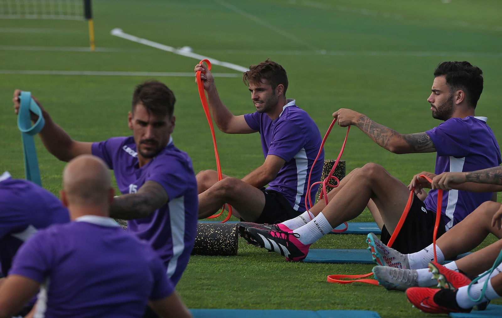 Fotos del primer entrenamiento de la Balona en el Ciudad de La Línea