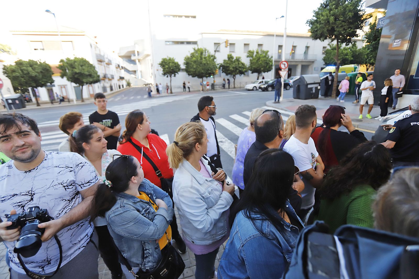 Llegada a los juzgados del detenido por el atropello mortal en Gibraleón