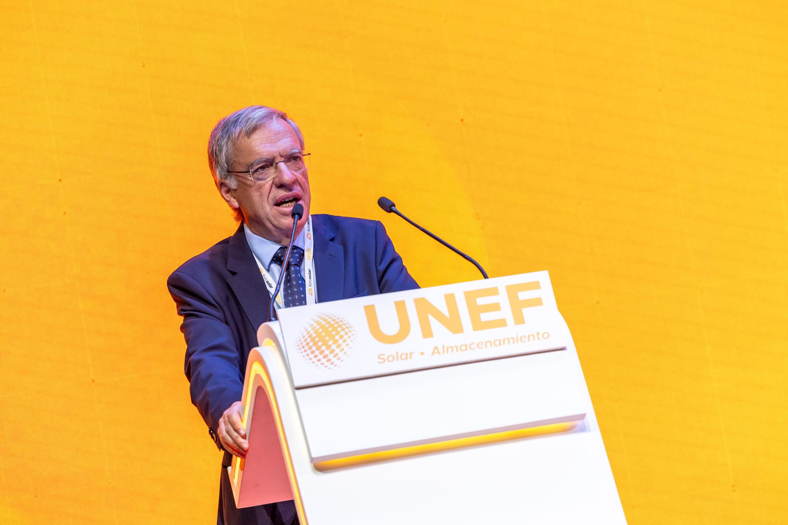 José Donoso, director general de UNEF, durante la última edición del Foro Solar, el evento de referencia del sector