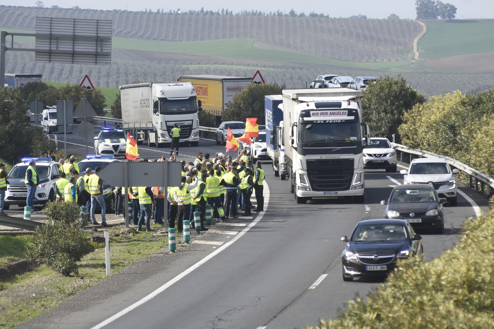 Las protestas de los agricultores en la provincia de Córdoba, en imágenes