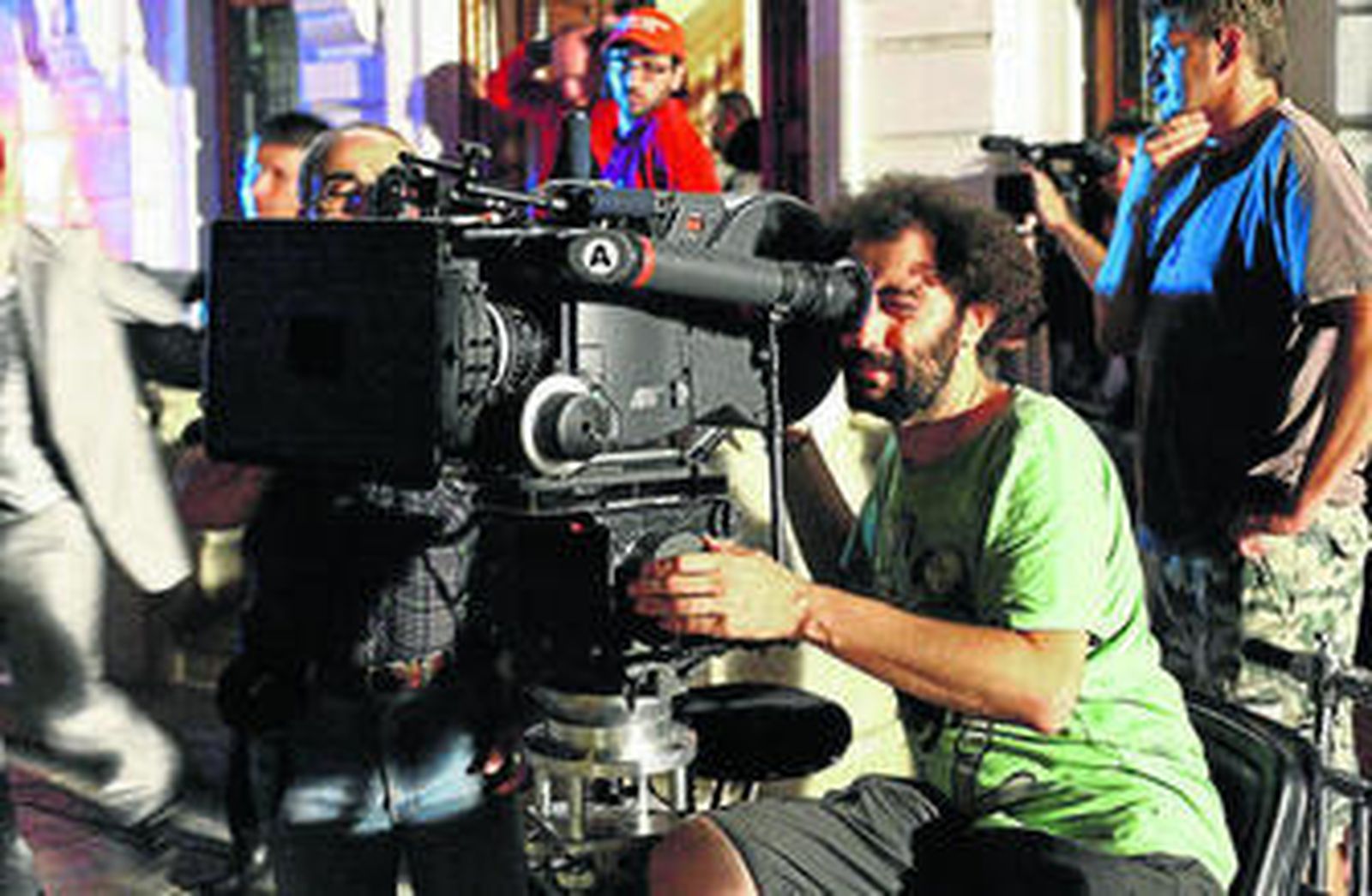Jesús del Cerro, durante el rodaje de su película 'Nasa' en 2011