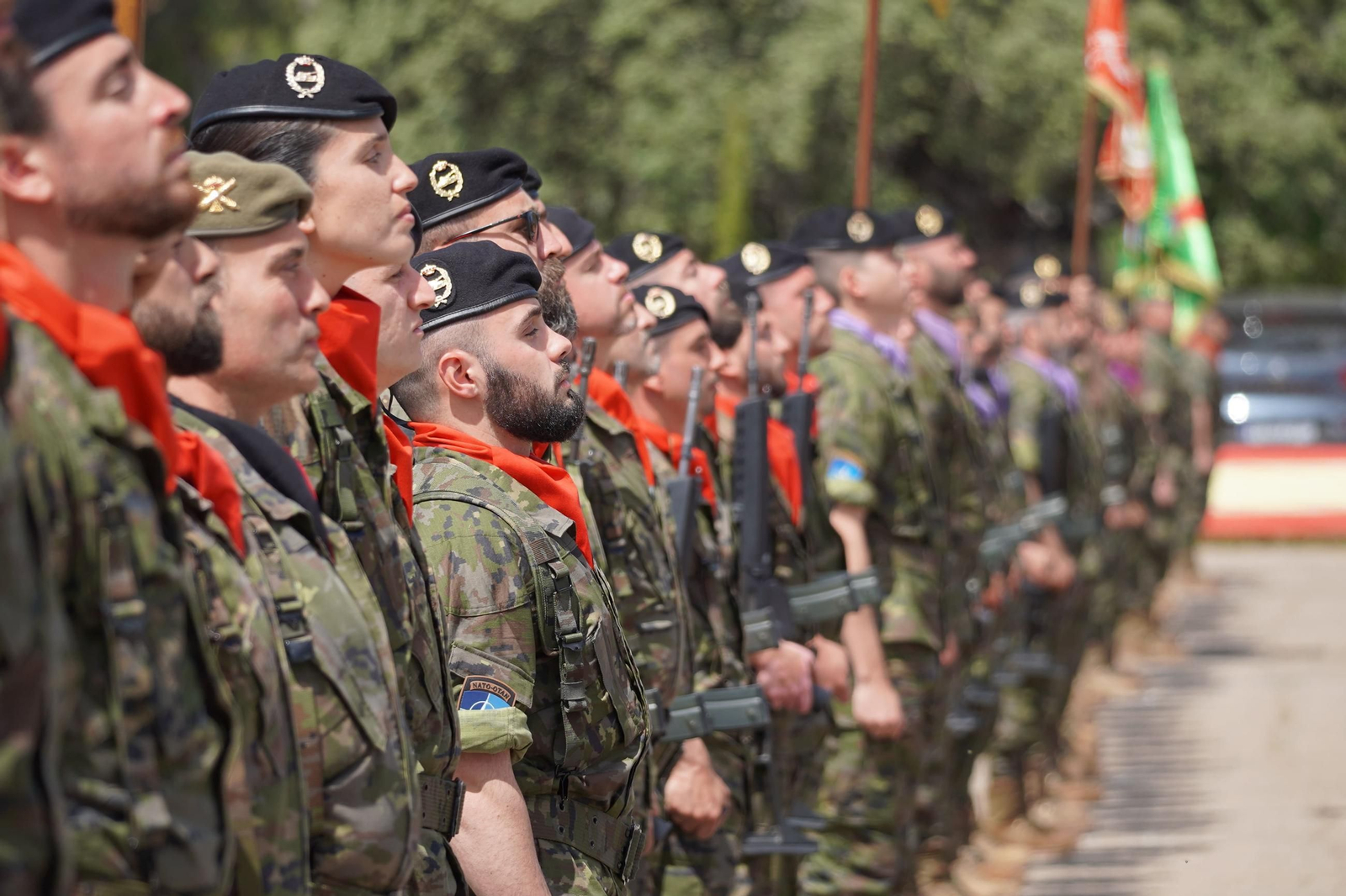 Parada militar para despedir al contingente Flanco Este Letonia XVII